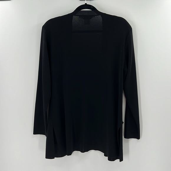 Misook Women's Ribbed Open Front Cardigan - Black - Small - Picture 5 of 5